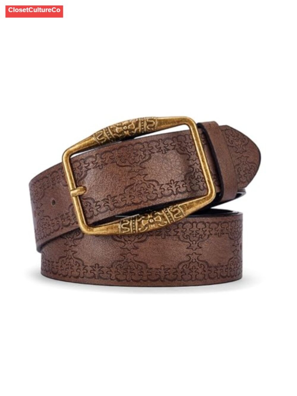 Western Leather Belt for Women Cowgirl Vintage Y2K Jeans